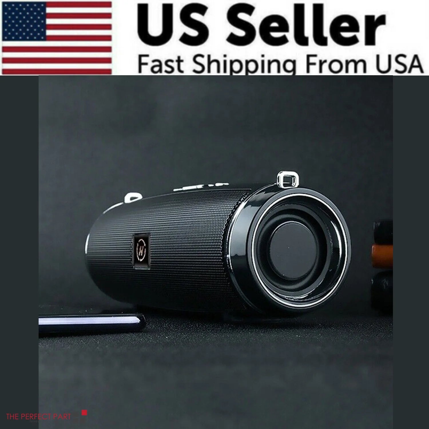 Bluetooth 5.1 Wireless Waterproof Outdoor Stereo Speaker with Enhanced Bass and USB/TF Connectivity