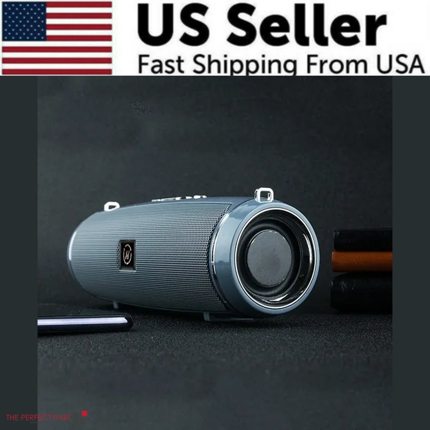 Bluetooth 5.1 Wireless Waterproof Outdoor Stereo Speaker with Enhanced Bass and USB/TF Connectivity