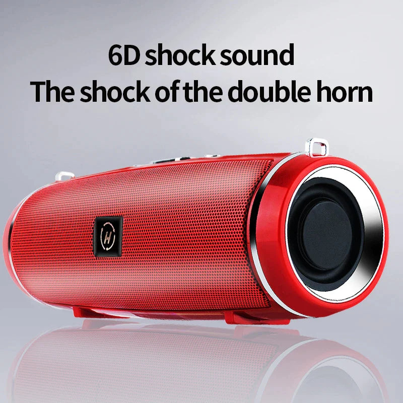 Bluetooth 5.1 Wireless Waterproof Outdoor Stereo Speaker with Enhanced Bass and USB/TF Connectivity