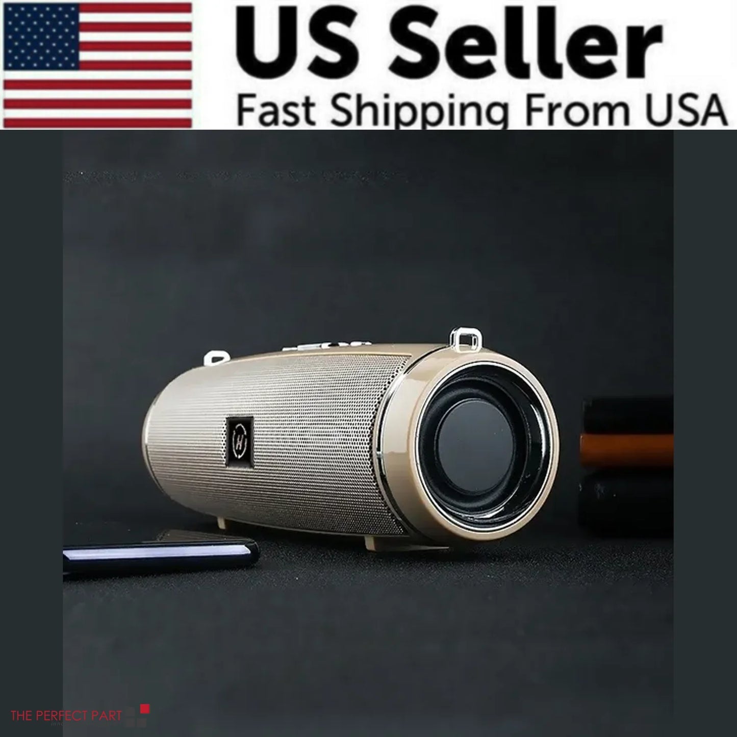 Bluetooth 5.1 Wireless Waterproof Outdoor Stereo Speaker with Enhanced Bass and USB/TF Connectivity