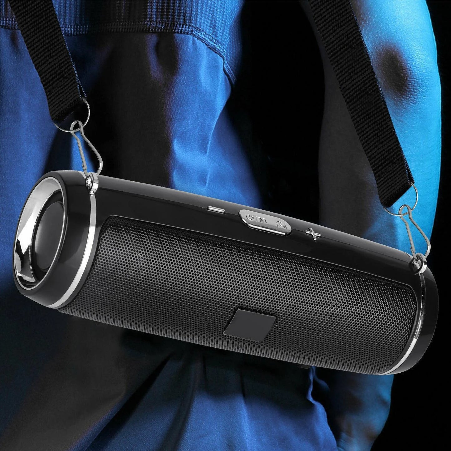 Bluetooth 5.1 Wireless Waterproof Outdoor Stereo Speaker with Enhanced Bass and USB/TF Connectivity